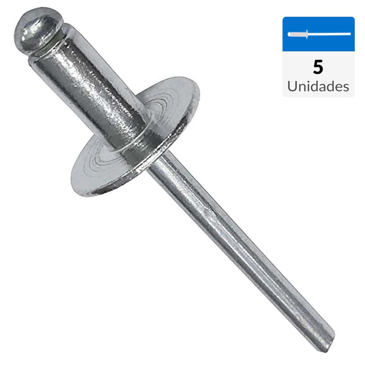 MAMUT - Remache tipo pop aluminio ala ancha M4.8 x 30 mm 5 unid