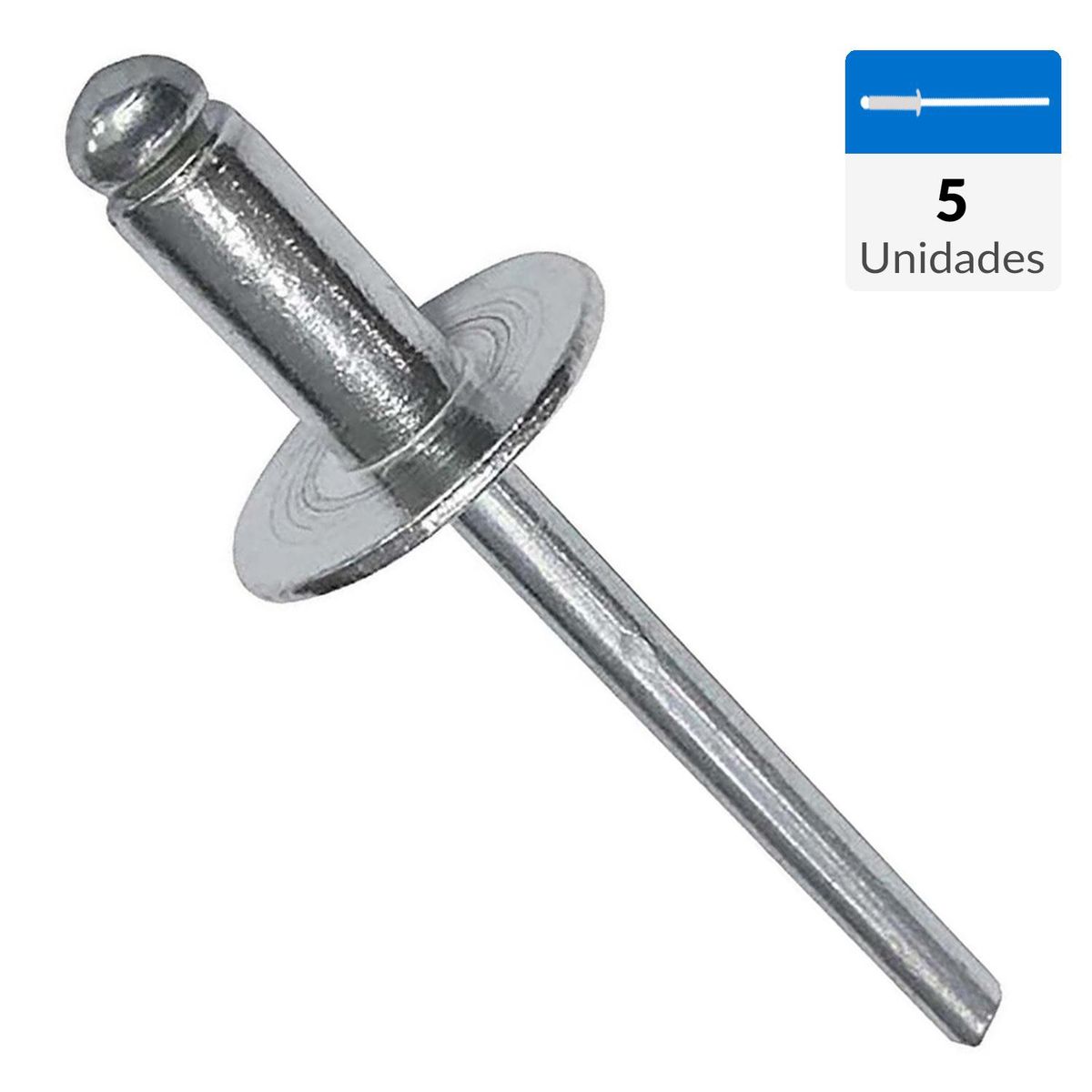 MAMUT - Remache tipo pop aluminio ala ancha M4.8 x 21 mm 5 unid