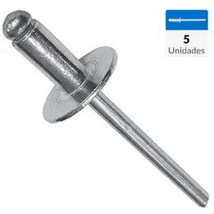 MAMUT - Remache tipo pop aluminio ala ancha M4.8 x 18 mm 5 unid
