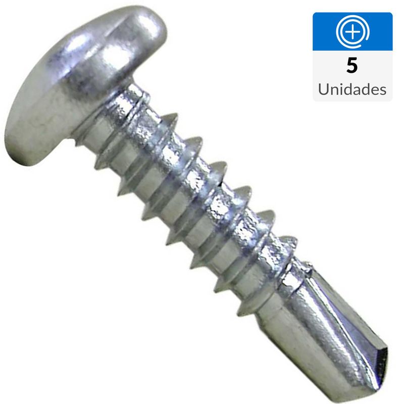 MAMUT - Tornillo Roscalata Cabeza Cóncavo Metal 3/4 " 4.83 mm 5 Unidades
