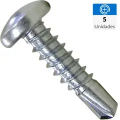 MAMUT - Tornillo Roscalata Cabeza Cóncavo Metal 1/2 " 4 mm 5 Unidades