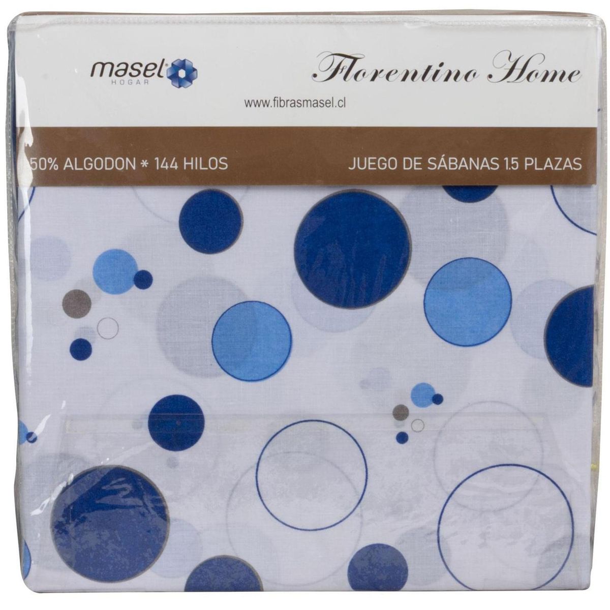 MASEL - Juego de Sábanas Burbujas Azul