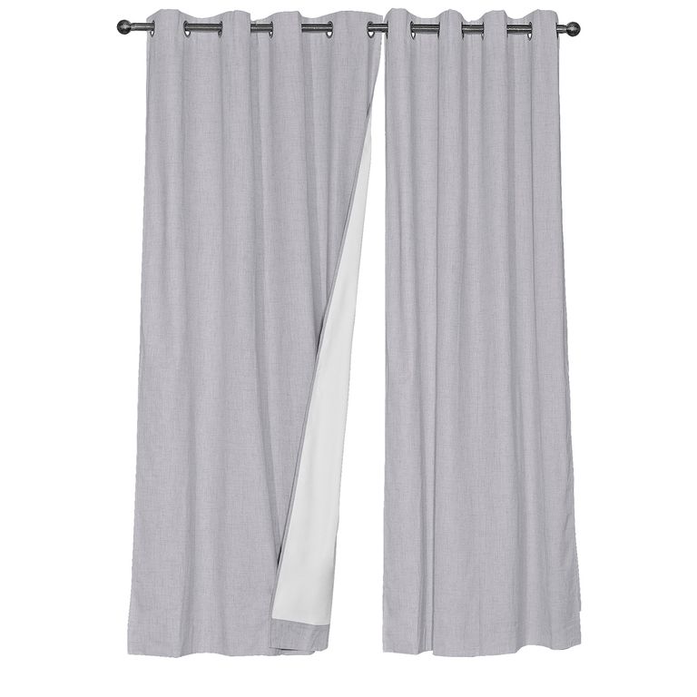 Set Cortinas Blackout 140x225 cm Gris Grisclaro