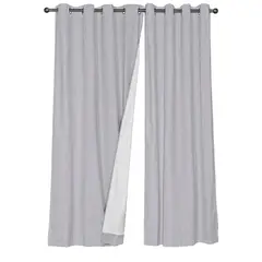MASEL - Set Cortinas Blackout 140x225 cm Gris