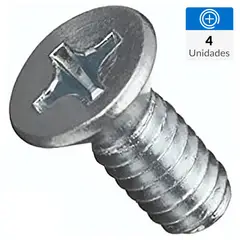MAMUT - Perno cabeza plana phillips 5/32 x 3/8 zincado 4 unid