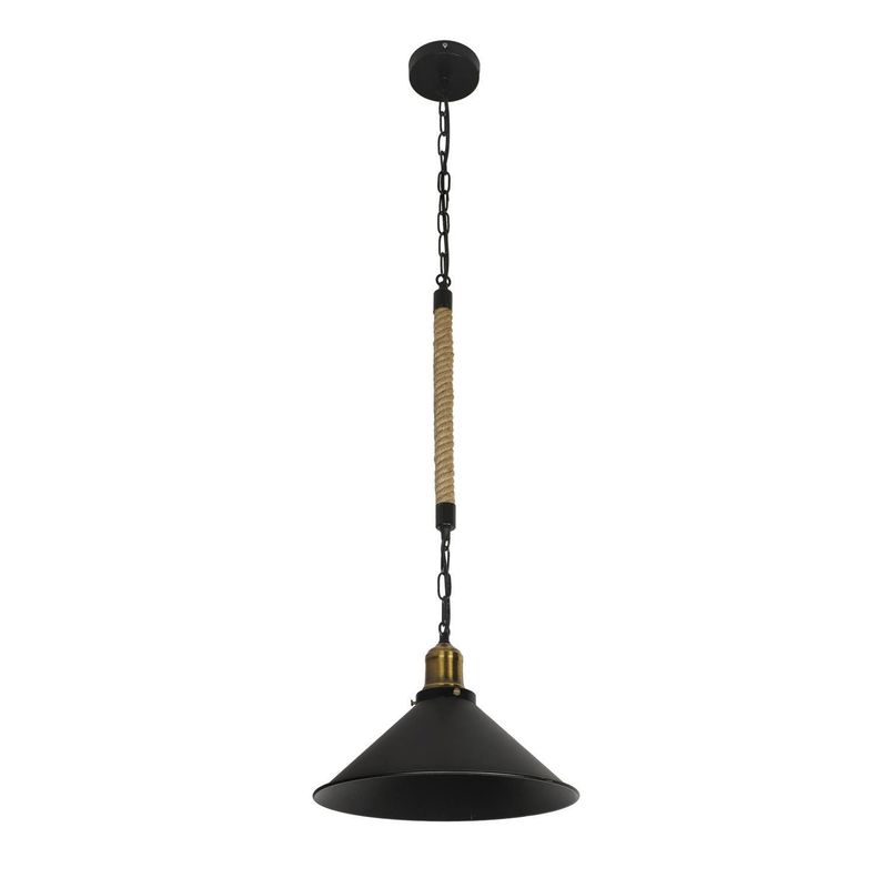 HB LEDS - Lámpara Colgante Decorativa Metal Negro 31 cm