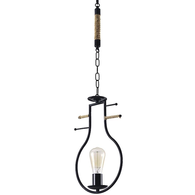 HB LEDS - Lámpara Colgante Violín Metal Negro