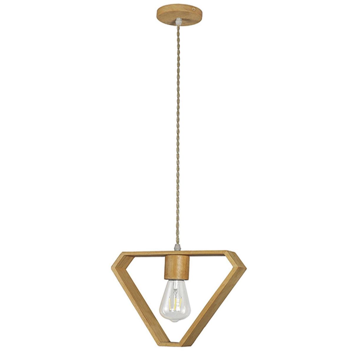 HB LEDS - Lámpara Colgante Decorativa Triangular Metal Negro