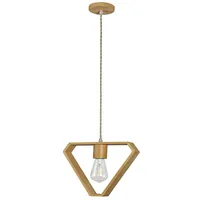 Lámpara Colgante Decorativa Triangular Metal Negro