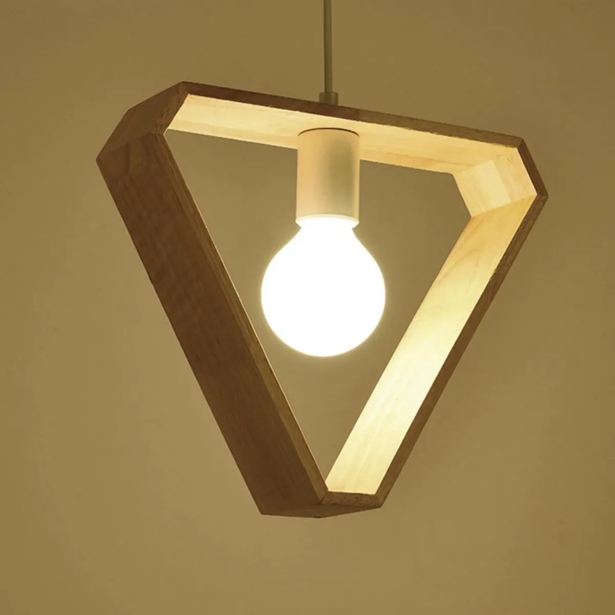 HB LEDS - Lámpara Colgante Decorativa Triangular Metal Negro