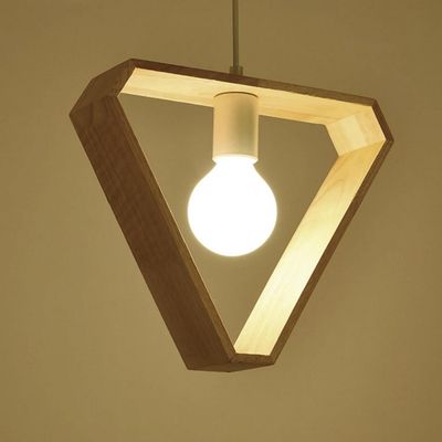 Imagen 2 del producto Lámpara Colgante Decorativa Triangular Metal Negro