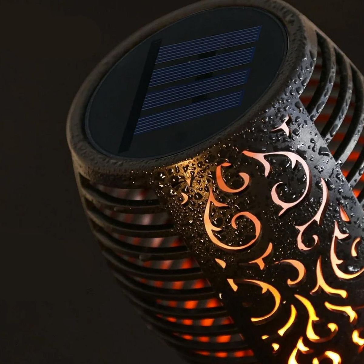 HB LEDS - Antorcha LED Efecto Llama Carga Solar