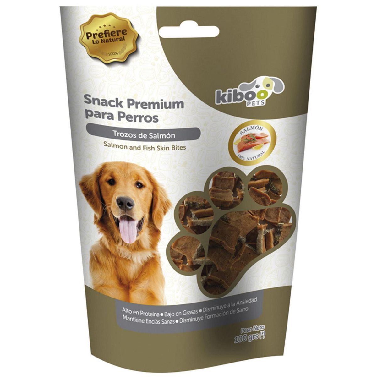 KIBOO PETS - Snack perro giros trozos de salmón 100 gr