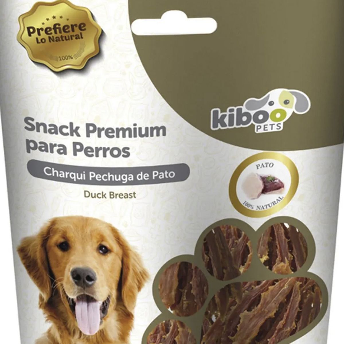KIBOO PETS - Snack perro charqui pechuga de pato 100 gr