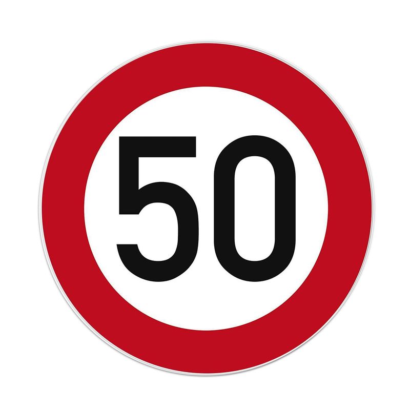 LORENZINI - Señal Velocidad Máxima  50 Km  50X50 Cm