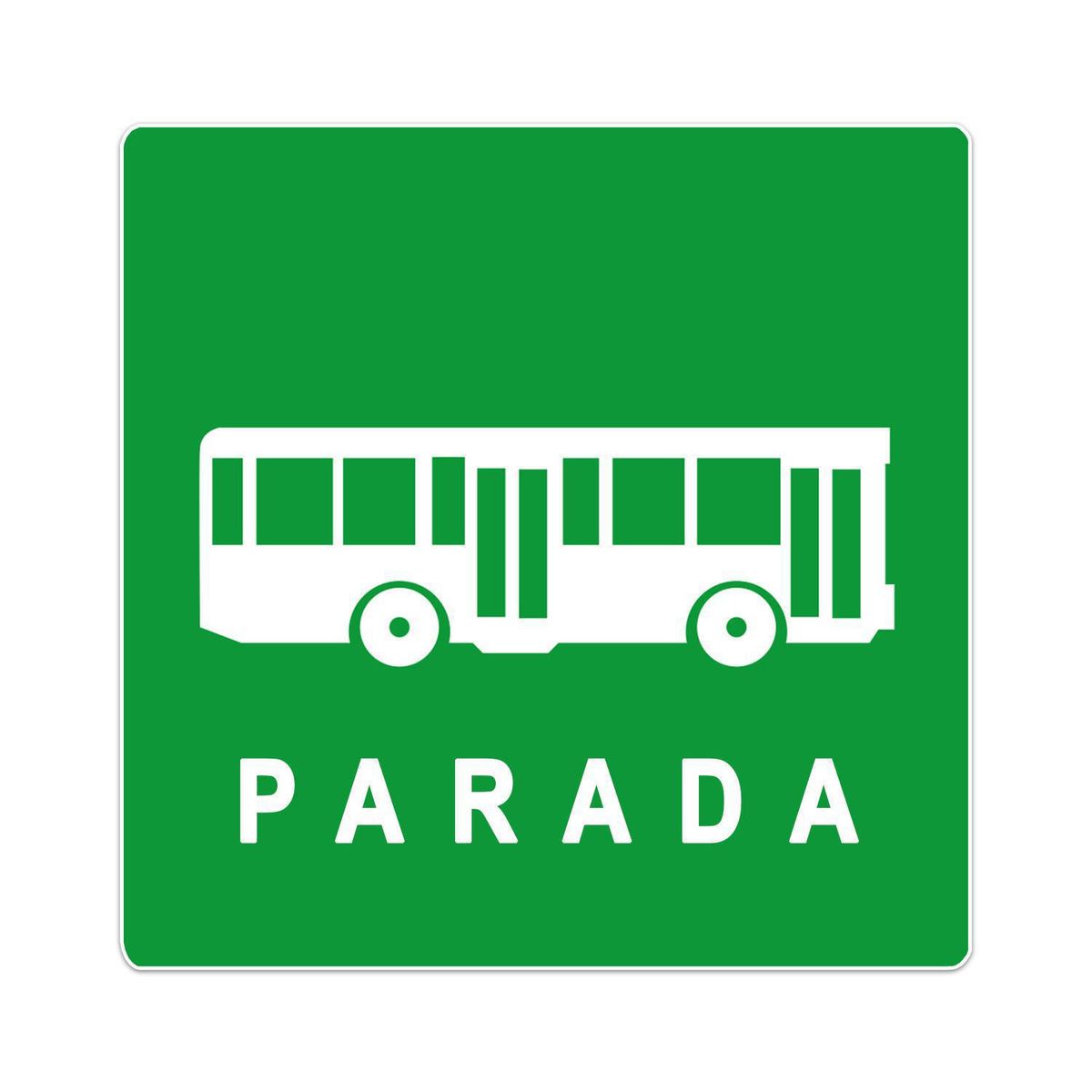 LORENZINI - Señal Parada Bus 0.6X0.6 cm Alum Gip