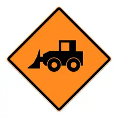 LORENZINI - Señal Maquinas Trabajando 0.6X0.6 cm Al 3 Gip