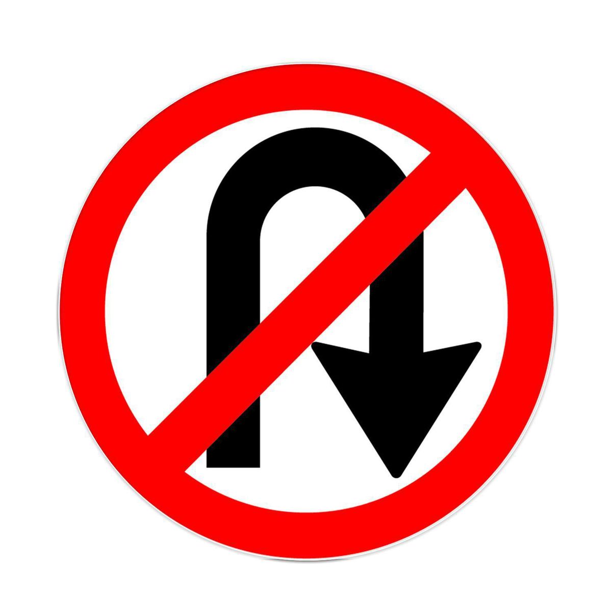 LORENZINI - Señal No Virar U 0.5X0.5 cm Aluminio Gip