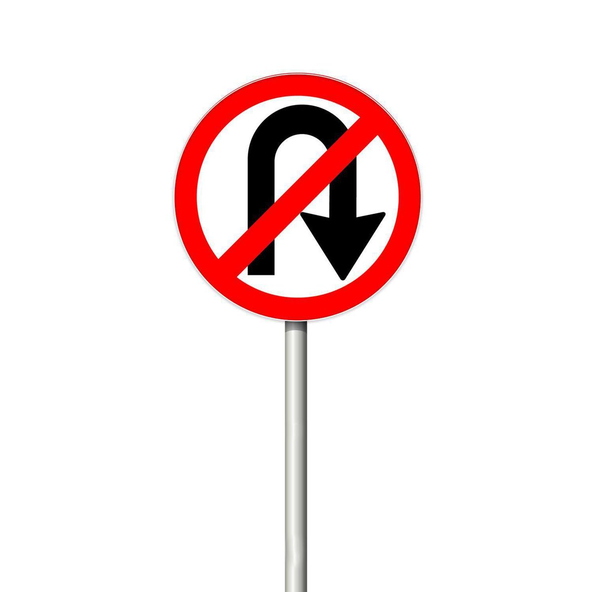 LORENZINI - Señal No Virar U 0.5X0.5 cm Aluminio Gip