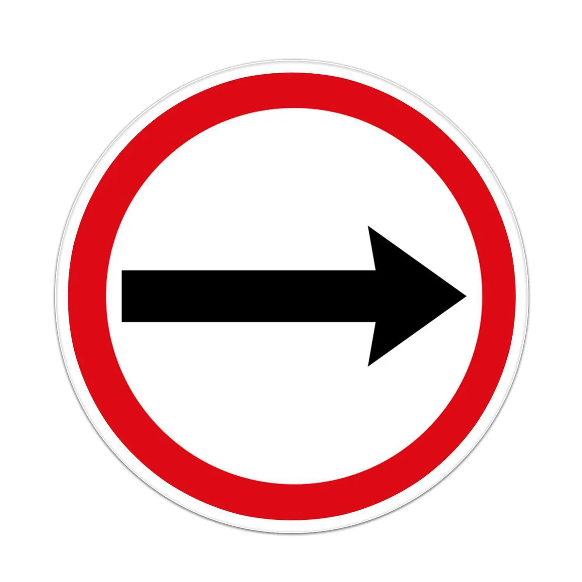 LORENZINI - Señal Dirección Obligatoria 0.5X0.5 cm Aluminio Gip