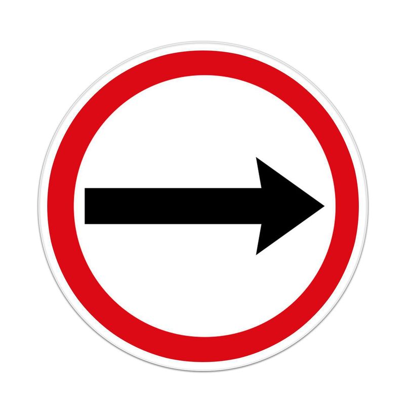 LORENZINI - Señal Dirección Obligatoria 0.5X0.5 cm Aluminio Gip