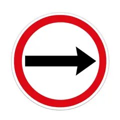 LORENZINI - Señal Dirección Obligatoria 0.5X0.5 cm Aluminio Gip