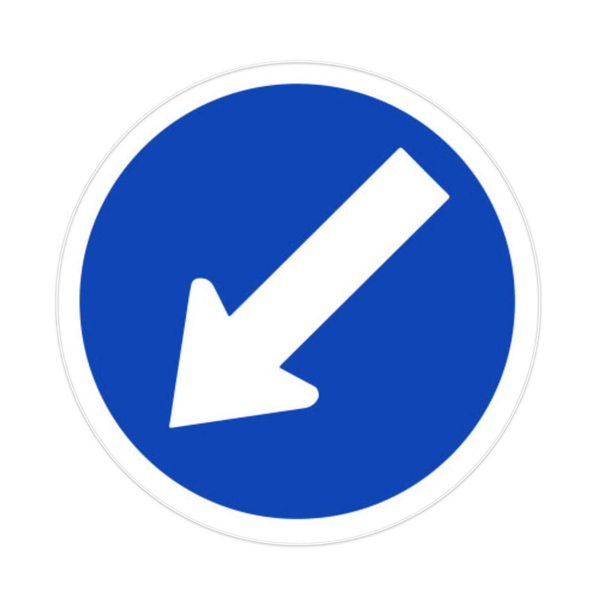 LORENZINI - Señal Obligatorio Izquierda 5X0.5 cm Alum Gip