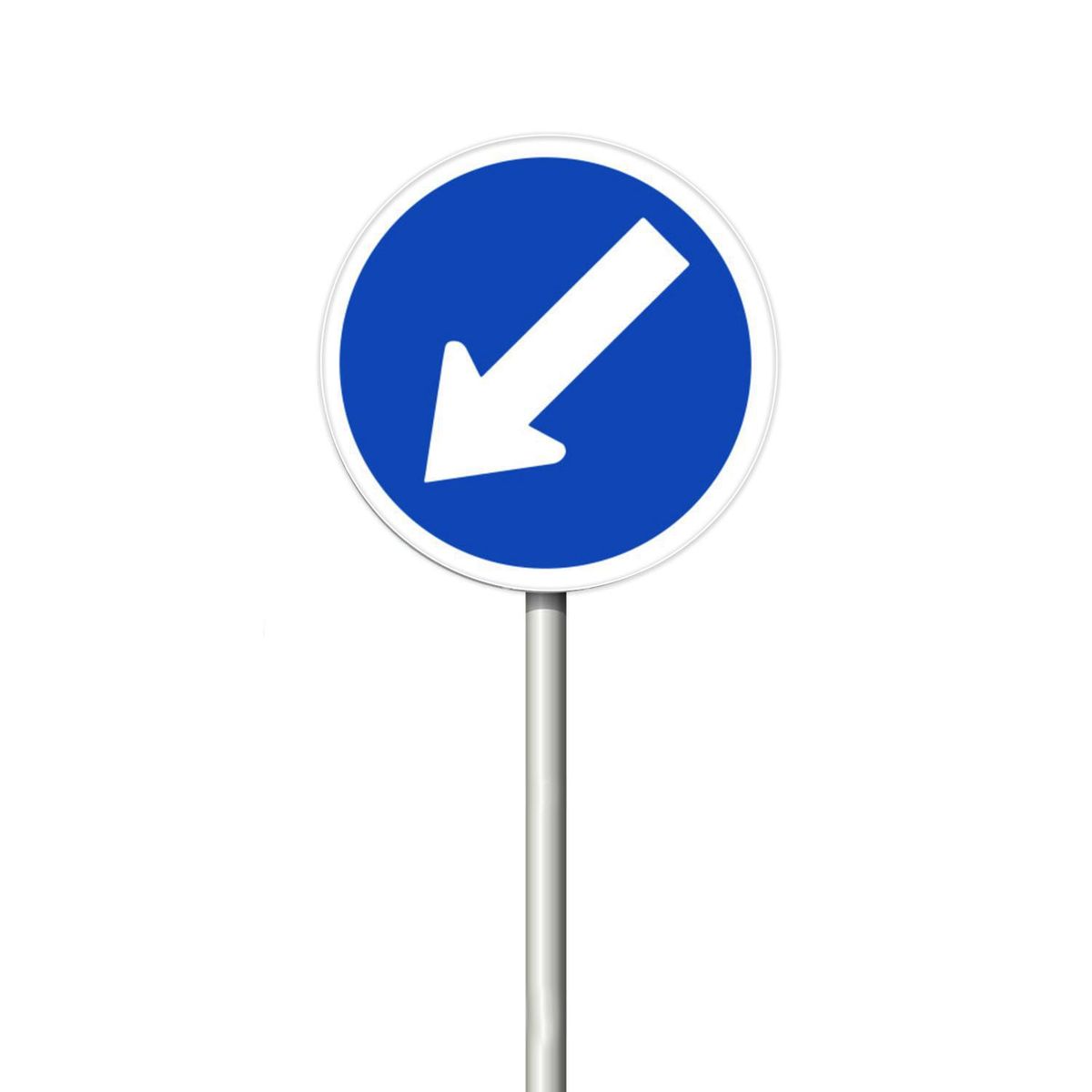 LORENZINI - Señal Obligatorio Izquierda 5X0.5 cm Alum Gip