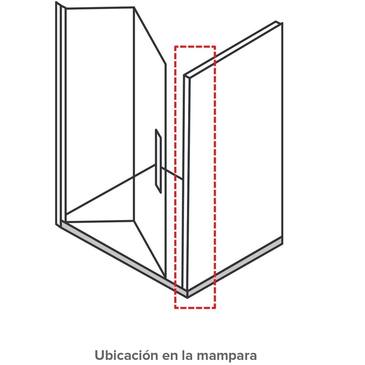 DUSCHY - Burlete unión magnético 180 perfil 10mm