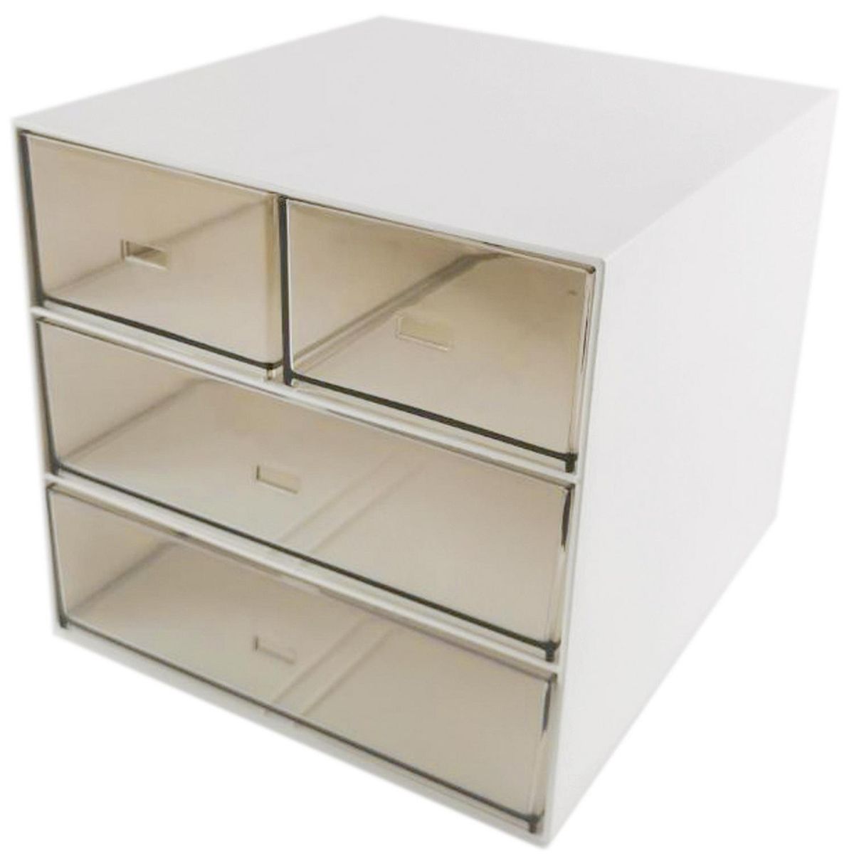 ISOFIT - Organizador De Escritorio C/ Cajones Abs 15X15X17Cm Blanco