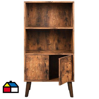 Estante 3 niveles 2 puertas 60x30x120 cm