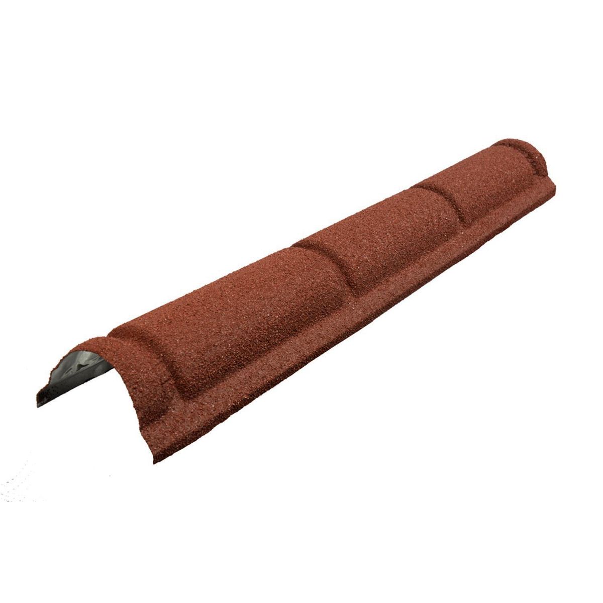 INPPA - Caballete Castellon Gravillado Base Zinc Aluminio 12x1.22 0.4 mm Rojo