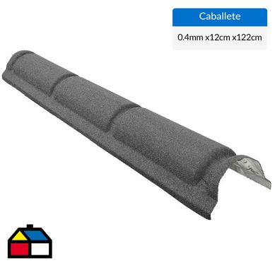 Caballete redondo castellon gravillado negro 1220 mm