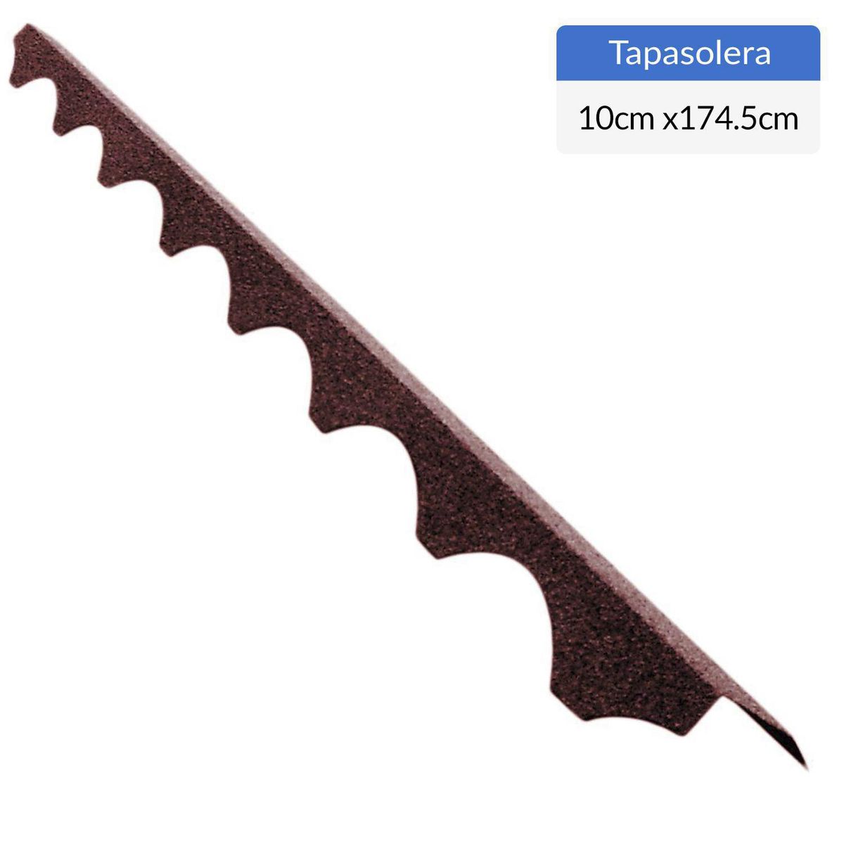 INPPA - Tapasolera Castellon Gravillado Zinc Gravillado 10x174.5 cm 4 mm Rojo