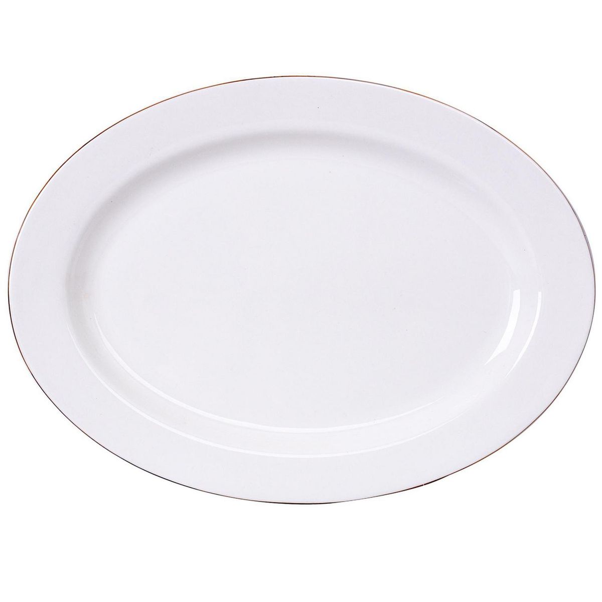HALLEN - Plato ovalado 36 cm blanco porcelana