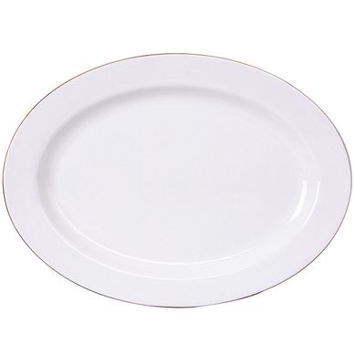 Plato ovalado 30 cm blanco porcelana