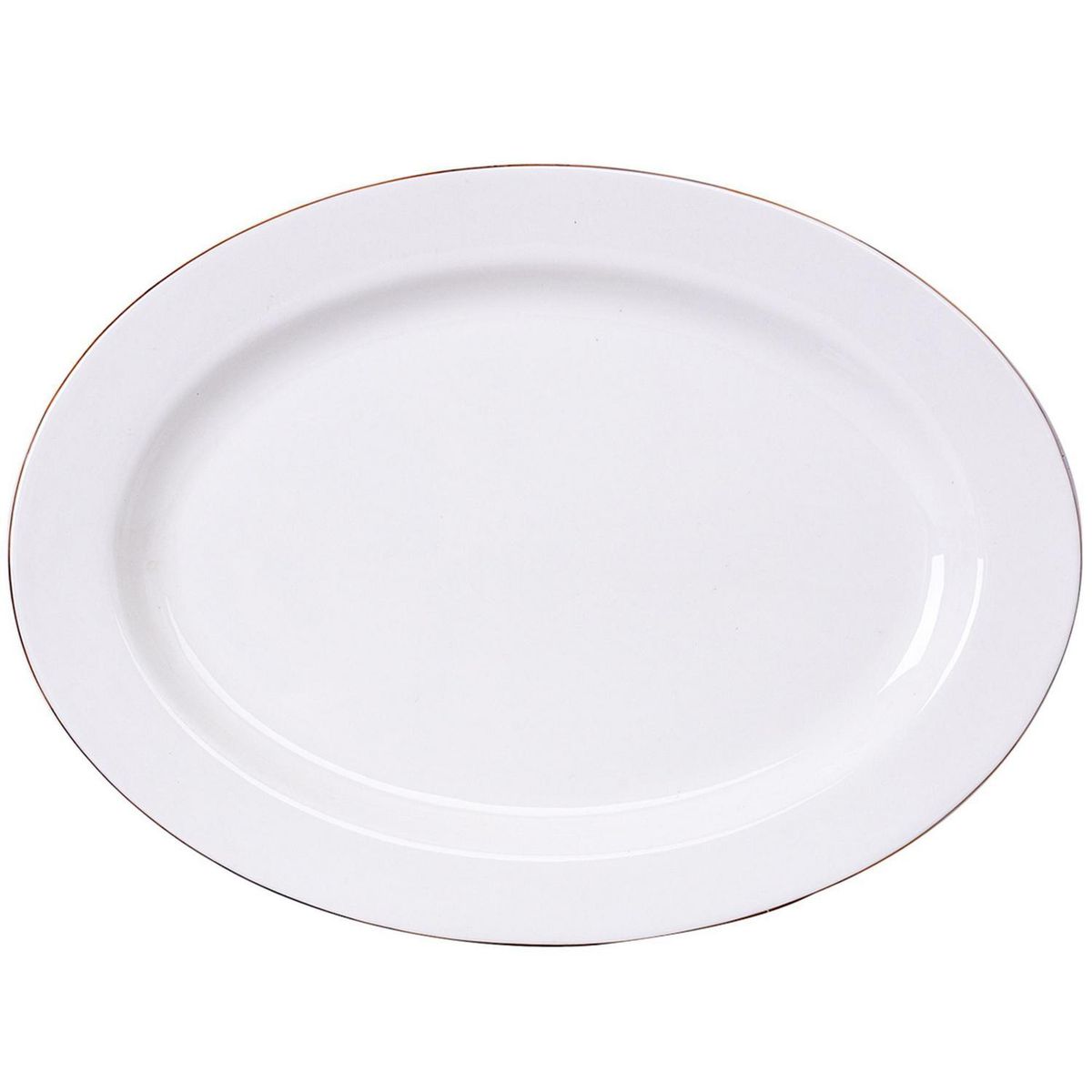 HALLEN - Plato ovalado 30 cm blanco porcelana