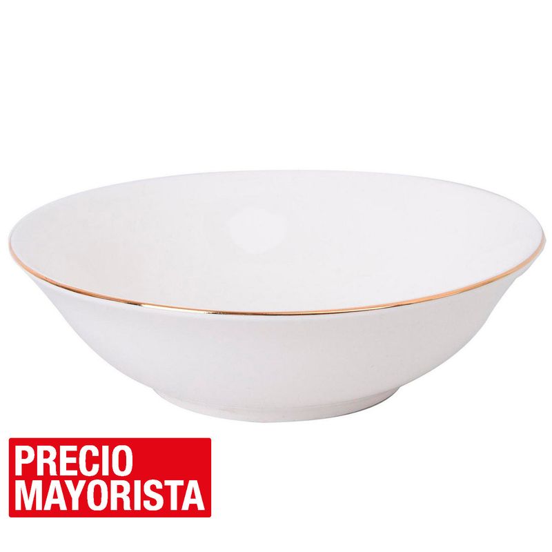 HALLEN - Plato sopa 20 cm blanco porcelana