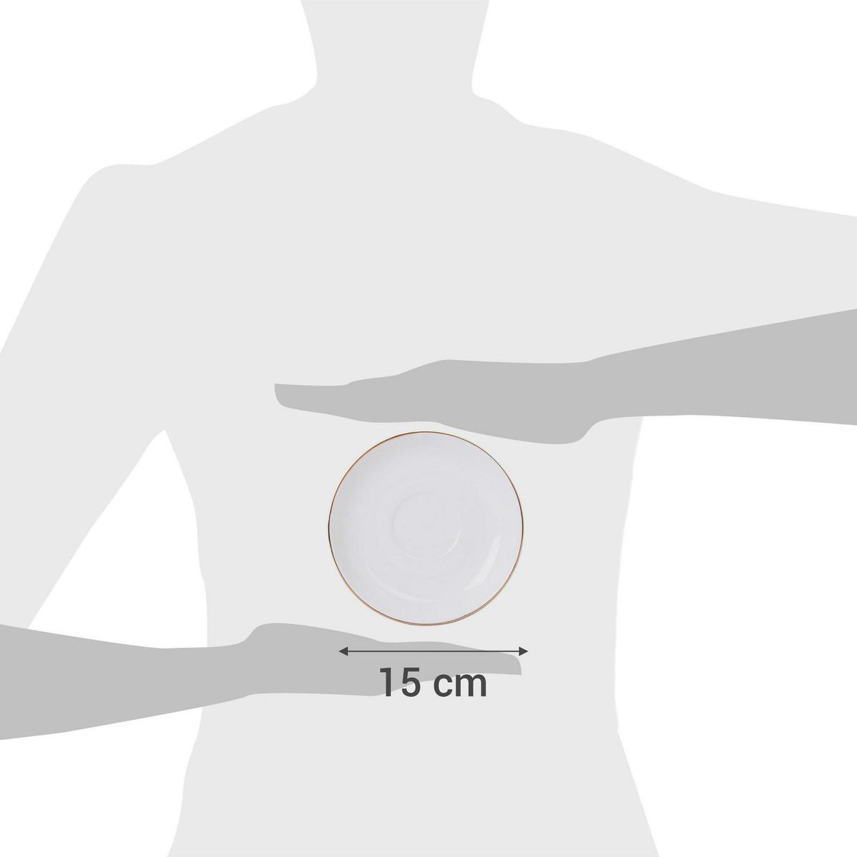 HALLEN - Platillo 15 cm blanco porcelana