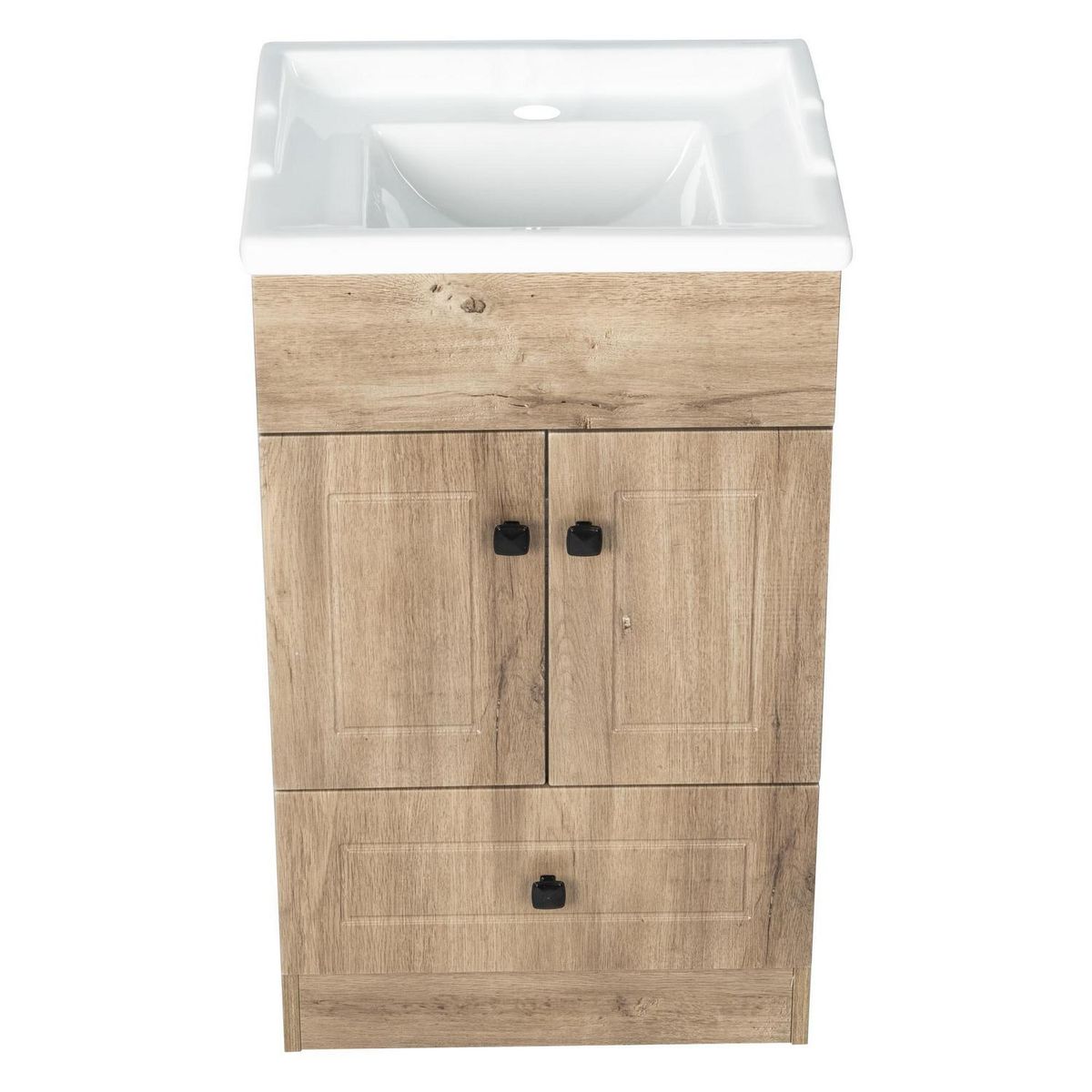 DOMSA - Kit Mueble Vanitorio Baño Café 50x80x40 cm