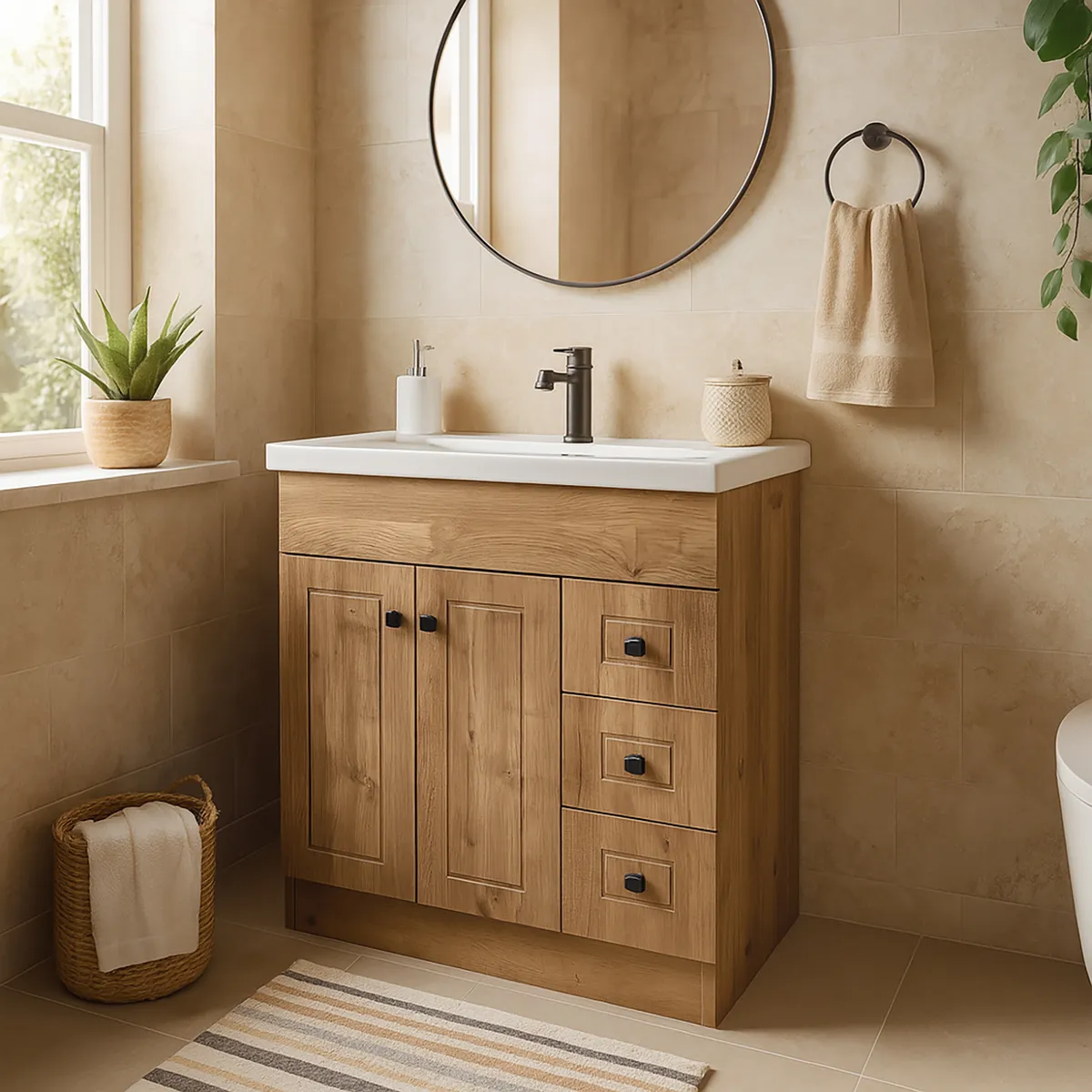 DOMSA - Kit mueble vanitorio B80PH-W F 80x47x80 cm