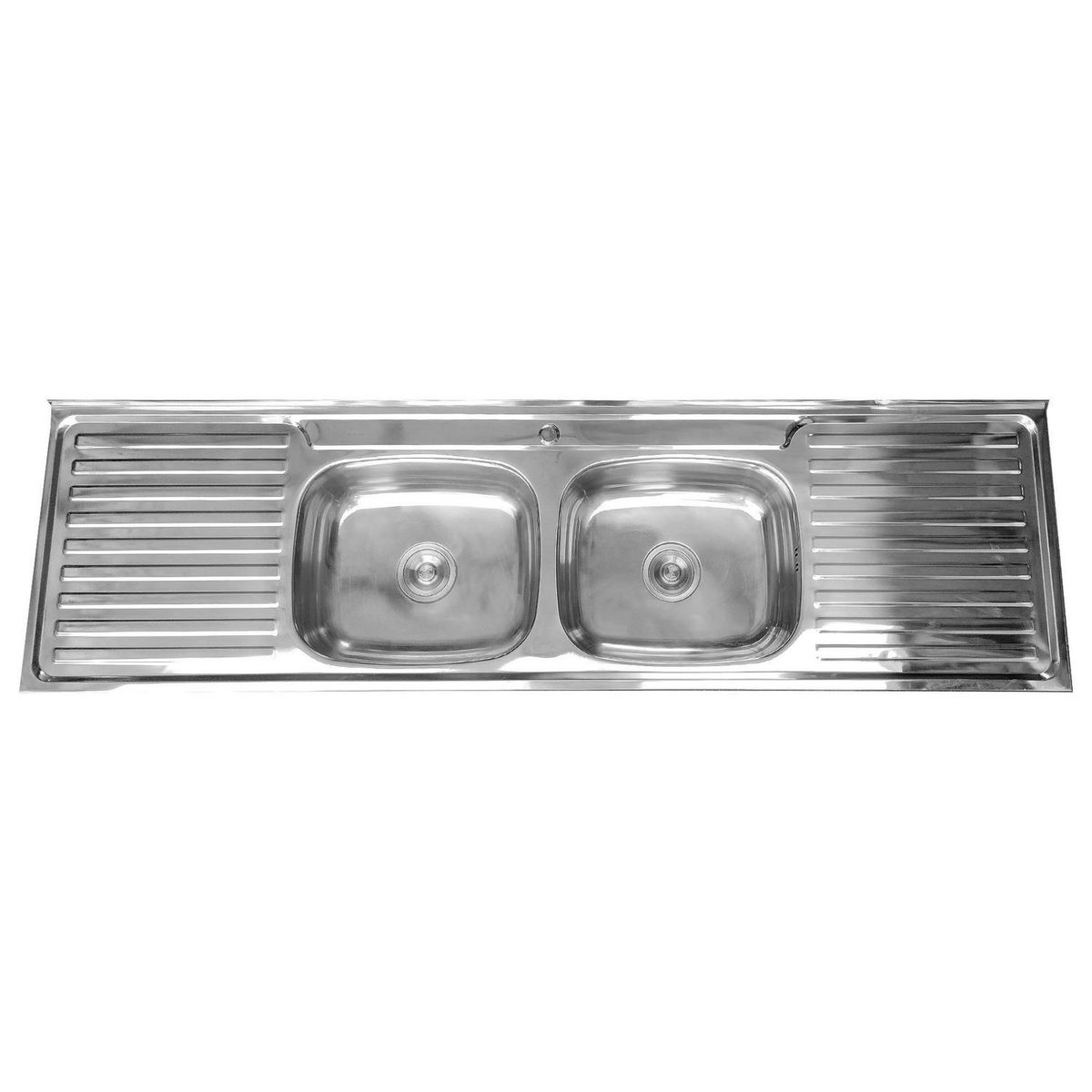 DOMSA - Lavaplatos Sobreponer 2 Cubeta(s) 180x15x50 cm Acero inoxidable