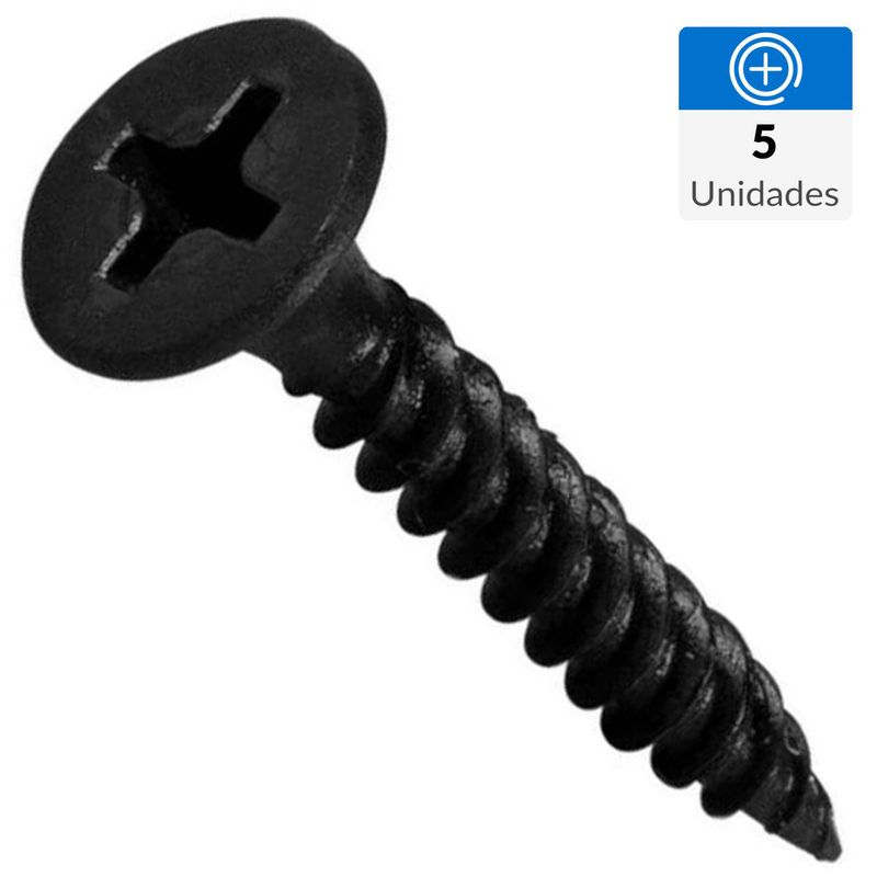 MAMUT - Tornillo Autoperforante Cabeza Trompeta Madera 25 mm 3.5 mm 5 Unidades