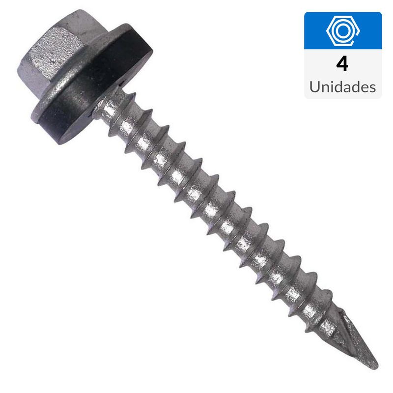 MAMUT - Tornillo Autoperforante Cabeza Hexagonal Madera  4.8 mm 4 Unidades