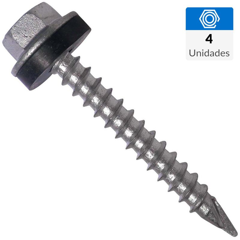 MAMUT - Tornillo Autoperforante Cabeza Hexagonal Madera  4.8 mm 4 Unidades
