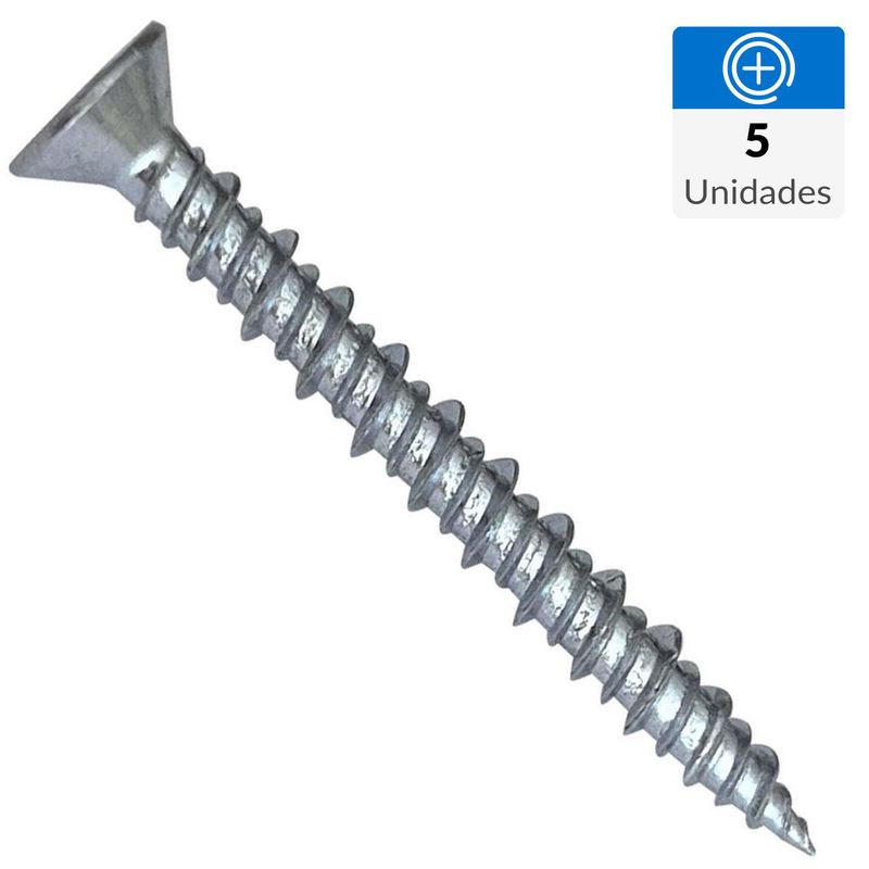 MAMUT - Tornillo Autoperforante Cabeza Plana Metal 3/8 " 3.9 mm 5 Unidades