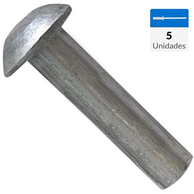 Remache aluminio cabeza redonda M6 x 19 mm 5 unid