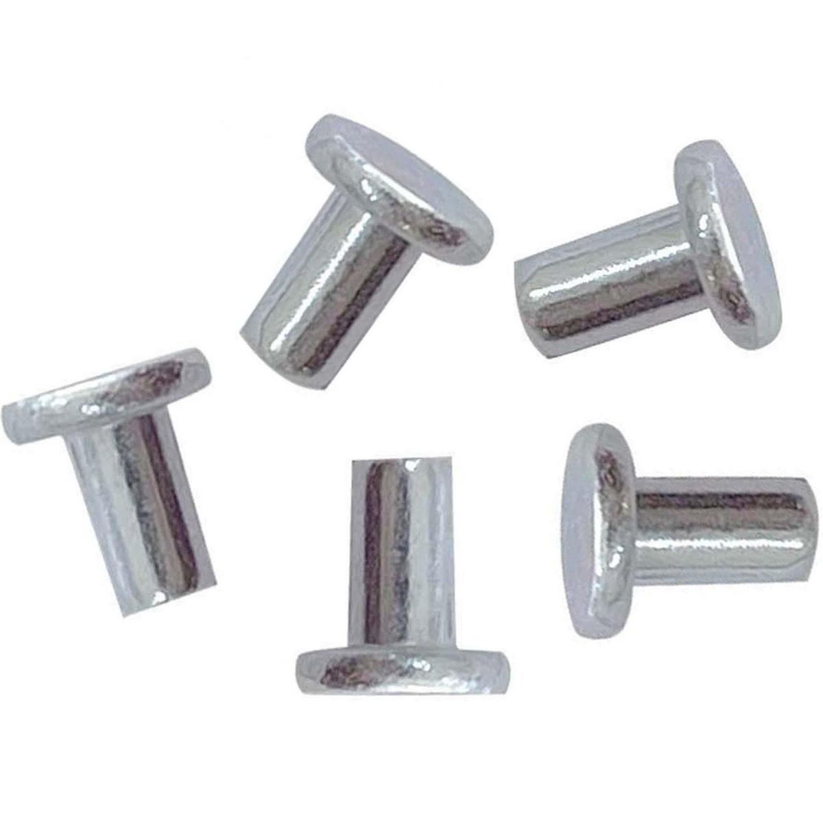 MAMUT - Remache fierro cabeza plana M3,6 x 6,9 mm zincado brillante 5 unid