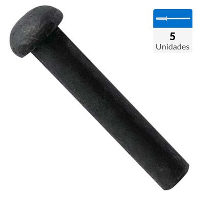 Remache fierro cabeza redonda 1/4 x 3/8   5 unid