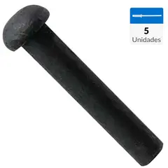 MAMUT - Remache fierro cabeza redonda 3/16 x 2"  5 unid